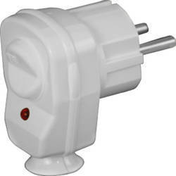 Wtyczka z wyłącznikiem i diodą LED biała AWA-ŁW 250V 16A