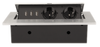 ORNO Gniazda wpuszczane w blat 2x2P+Z, 3xUSB z grubym rantem, srebrne OR-AE-1324/G