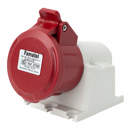 FAMATEL Gniazdo siłowe stałe 16A/4 400V IP44 23399