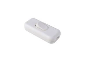 PLASTROL  Wyłącznik kołyskowy przelotowy, 2-torowy, 2,5A, 250V biały  WK-2P
