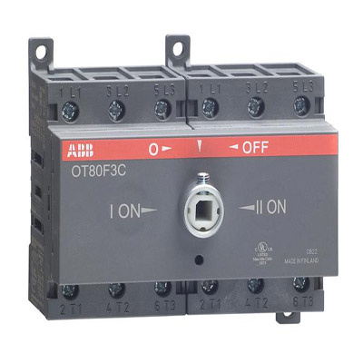 ABB Przełącznik zasilania sieć-agregat 1-0-2 I=80A ( 380-415V AC ) OT 80 F3C