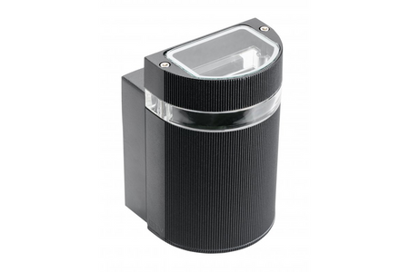 GTV Oprawa ścienna jednokierunkowa SILVA, 1xGU10, max. 1x50W, IP54, AC220-240V, 50/60Hz, czarna LD-SILVAGU10J-20