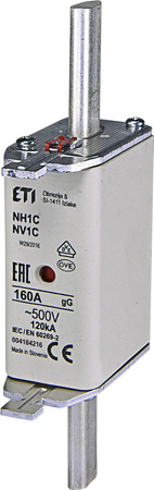 ETI Wkładka topikowa przemysłowa zwłoczna KOMBI NH1C gG 160A/500V 004184216