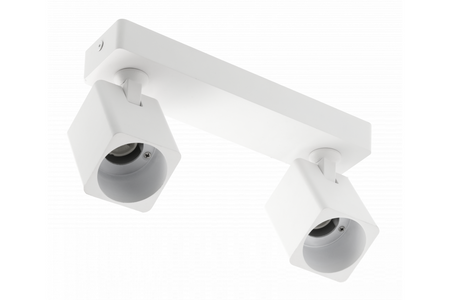 GTV Oprawa sufitowa RENO, aluminium, IP20, max. 20W*2  podwójna, kwadratowa, biała