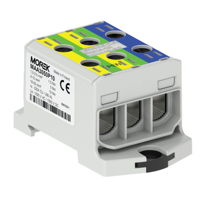 MOREK Złączka szynowa gwintowana OTL-PEN 50-3 zacisk 3xAl/Cu 1,5-50 mm² MAA3050P10