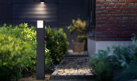 PHILIPS myGarden Słupek ogrodowy zewnętrzny latarnia antracytowy wysokość: 77cm Arbour IP44 z źródłem LED 1x6W 600lm 3000K ciepła biel 230V 164639316
